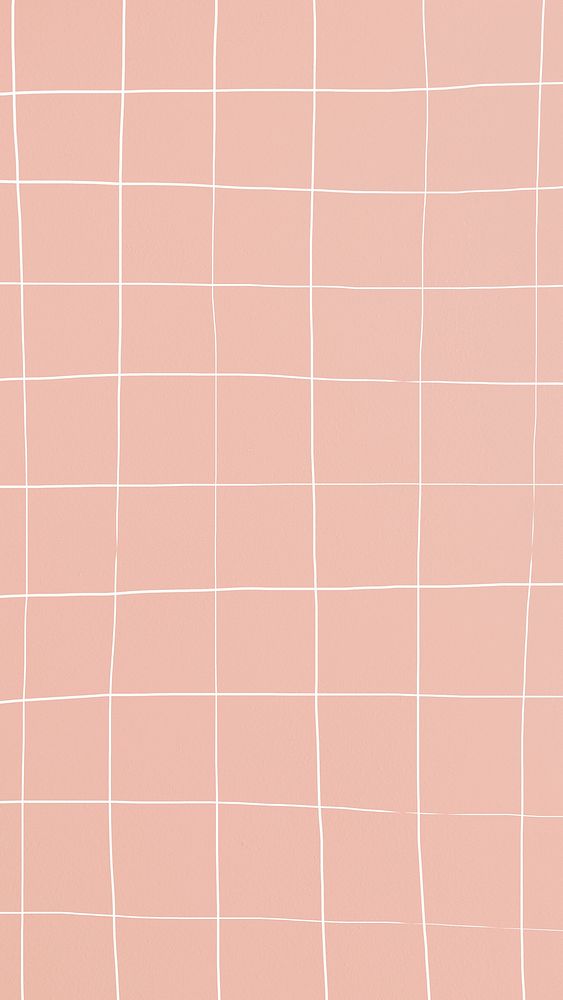Grid pattern light pink square geometric background deformed