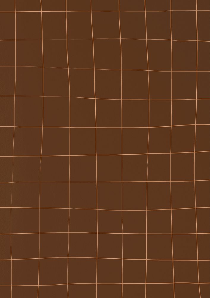 Grid pattern brown square geometric background deformed