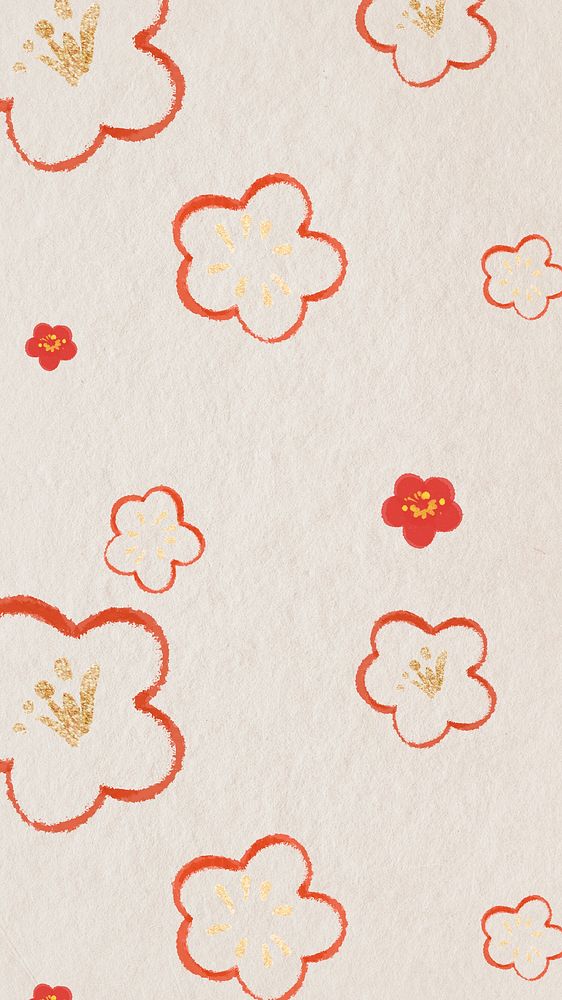 Red plum blossom pattern for Chinese National Day