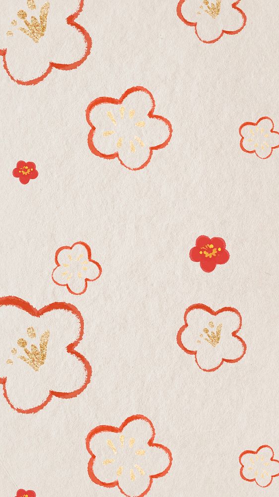 Psd red plum blossom pattern for Chinese National Day