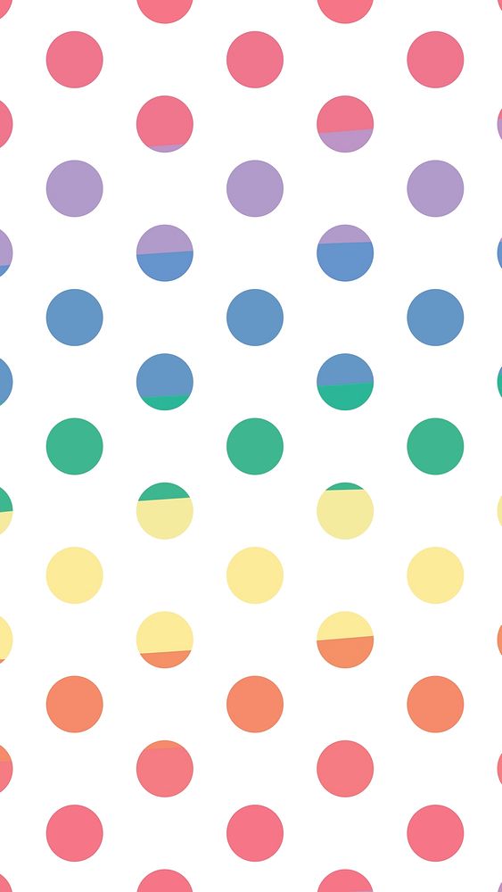 Rainbow cute polka dot social banner