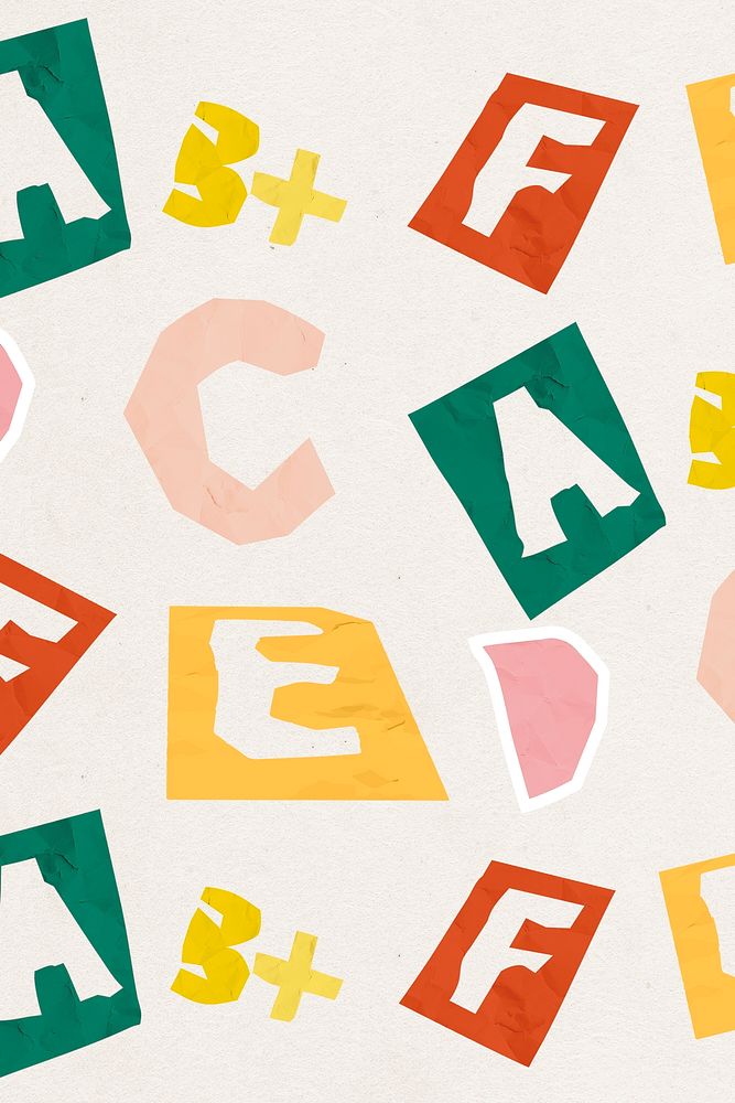 Colorful ABC alphabet cute background banner