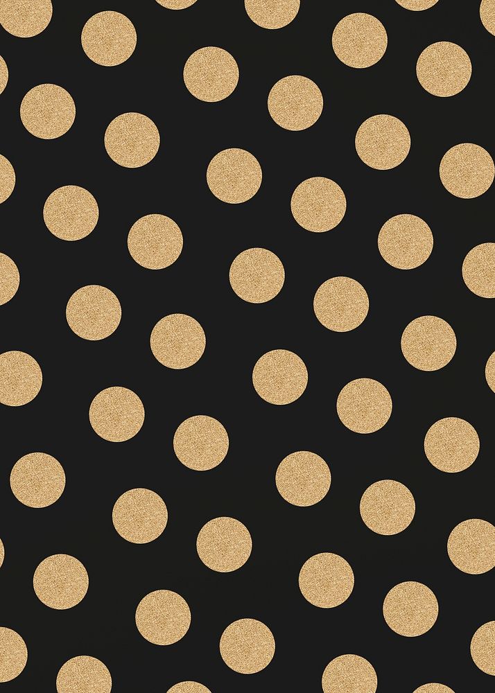 Black and gold psd sparkly polka dot pattern social banner
