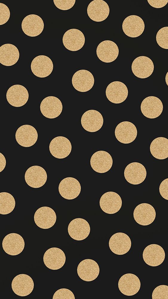Polka dot golden psd black glittery cute banner