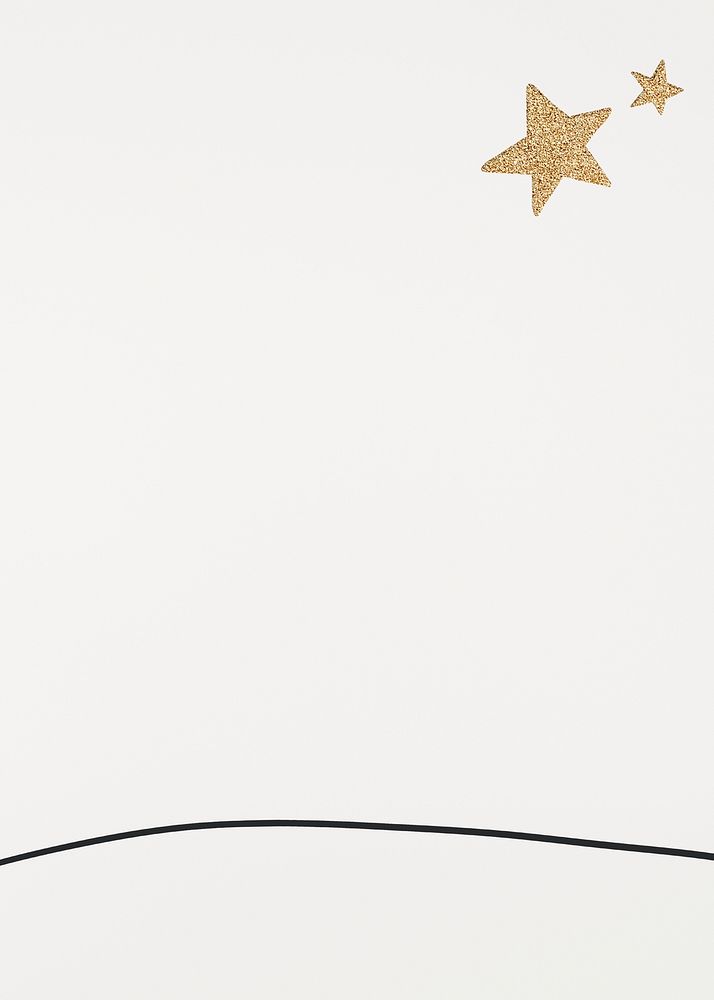 Golden stars with plain gray social banner