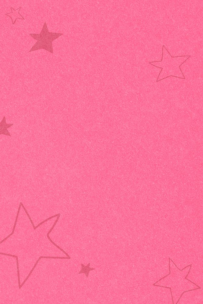 Psd hand drawn stars pink banner for kids