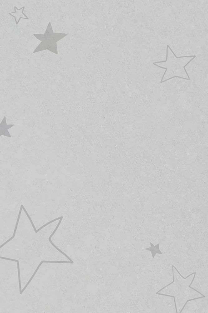 Hand drawn stars gray banner for kids