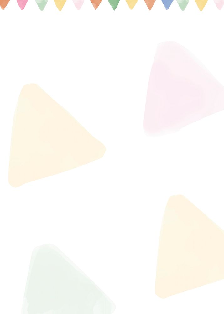 Pastel colorful triangle watercolor pattern social banner