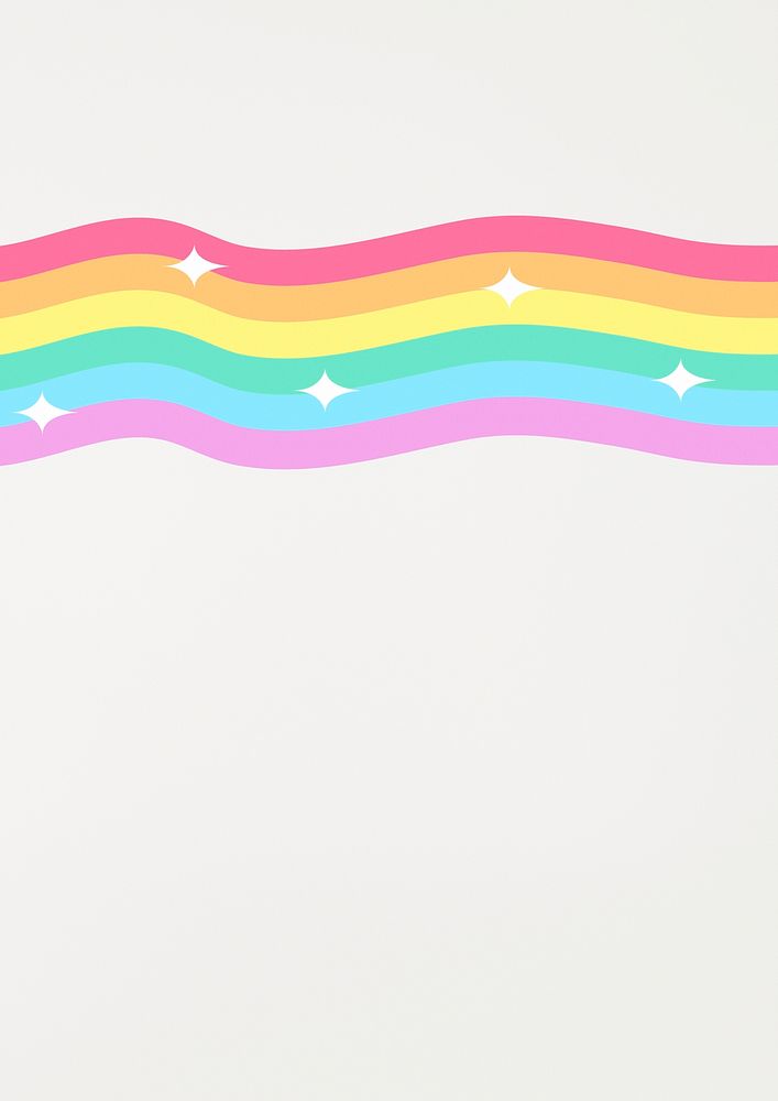 Sparkly rainbow psd cartoon banner for kids