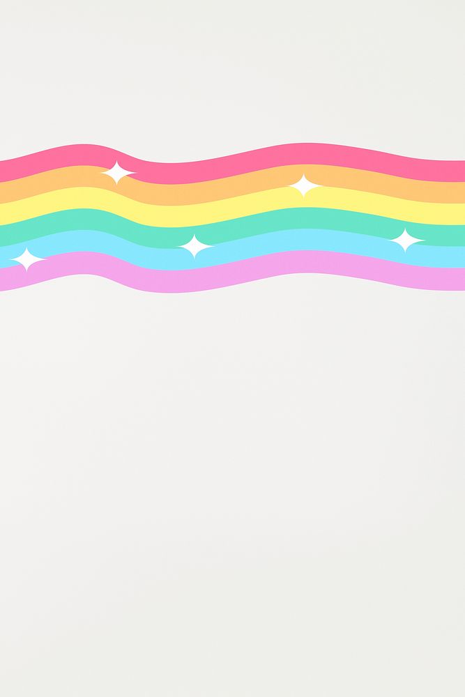 Sparkly colorful psd rainbow cartoon banner