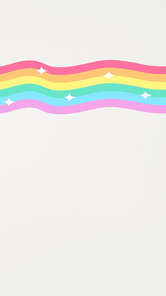 Rainbow psd glittery colorful cartoon social banner