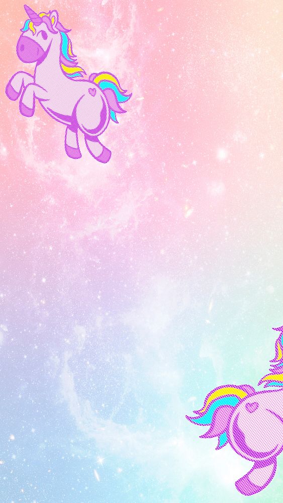 Dreamy unicorn colorful pastel pattern social banner