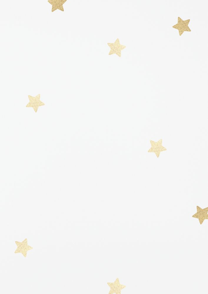 Psd golden metallic stars pattern on off white banner