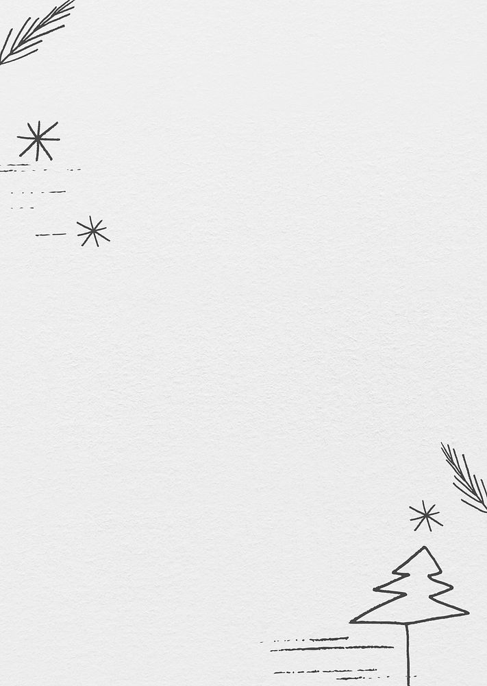 Christmas tree border frame psd white background