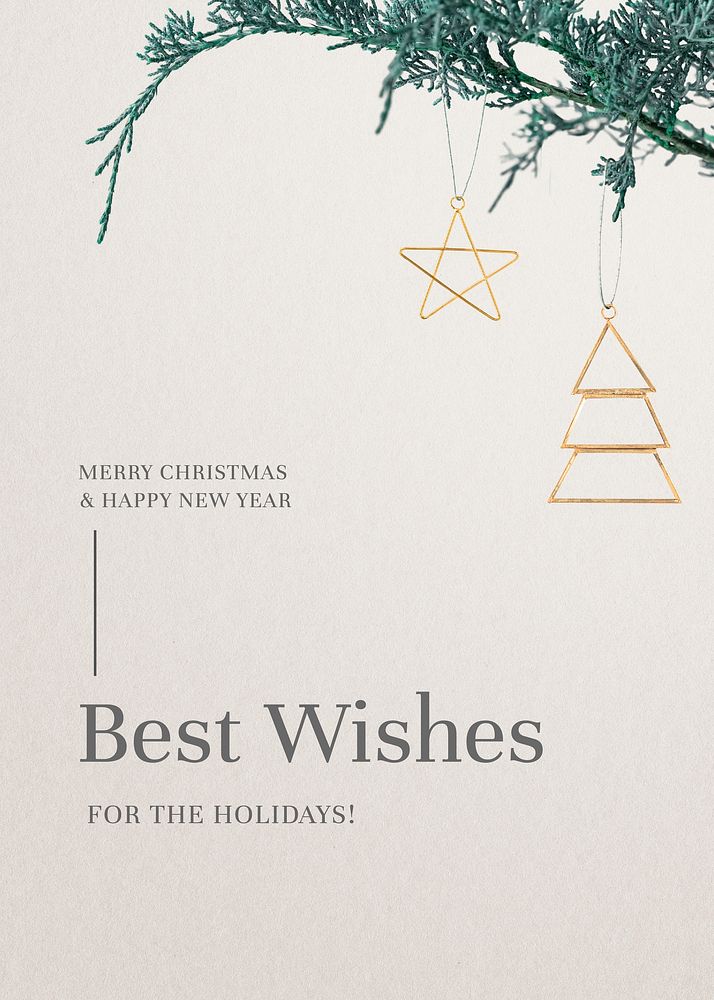 Best wishes Christmas season's greetings festive card