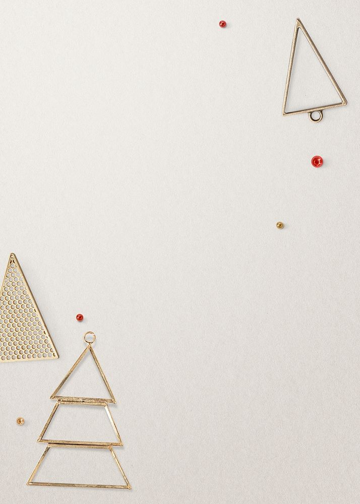 Christmas tree pattern frame psd cream background invitation card 