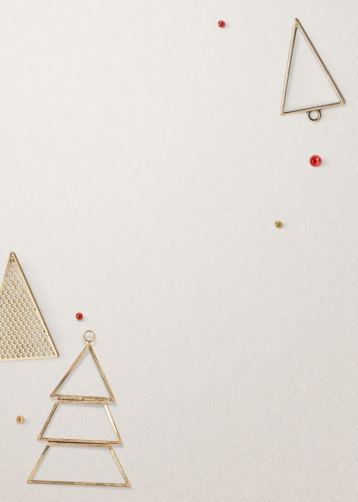 Christmas tree pattern frame psd cream background