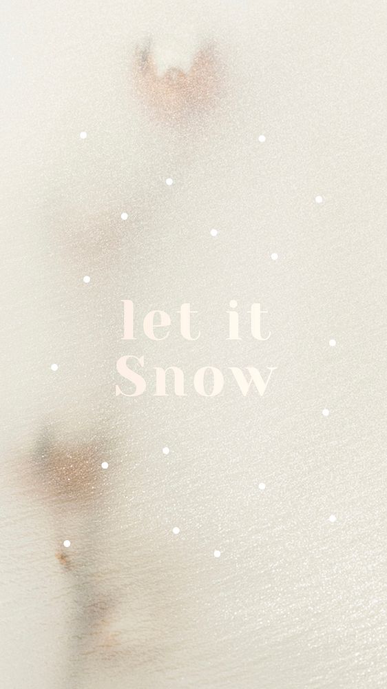 Let it snow message vector blurry cotton decorated background