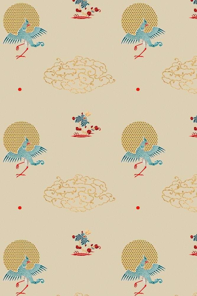  Chinese cloud pattern psd oriental background
