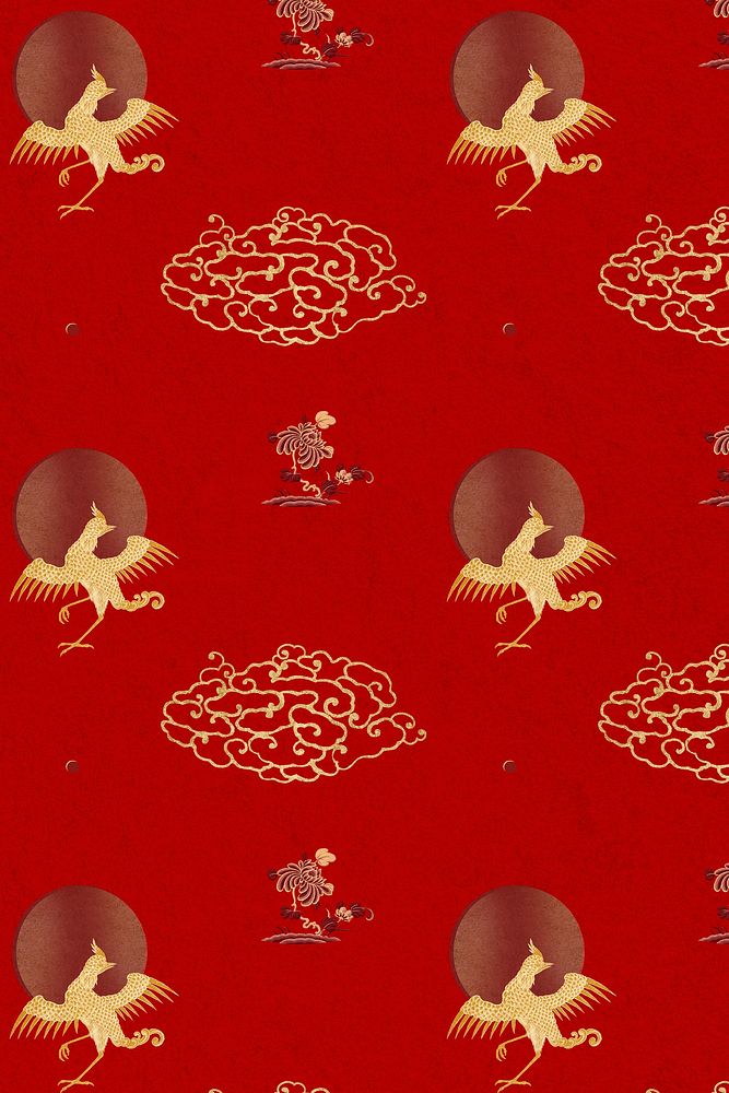 Chinese gold traditional pattern psd background