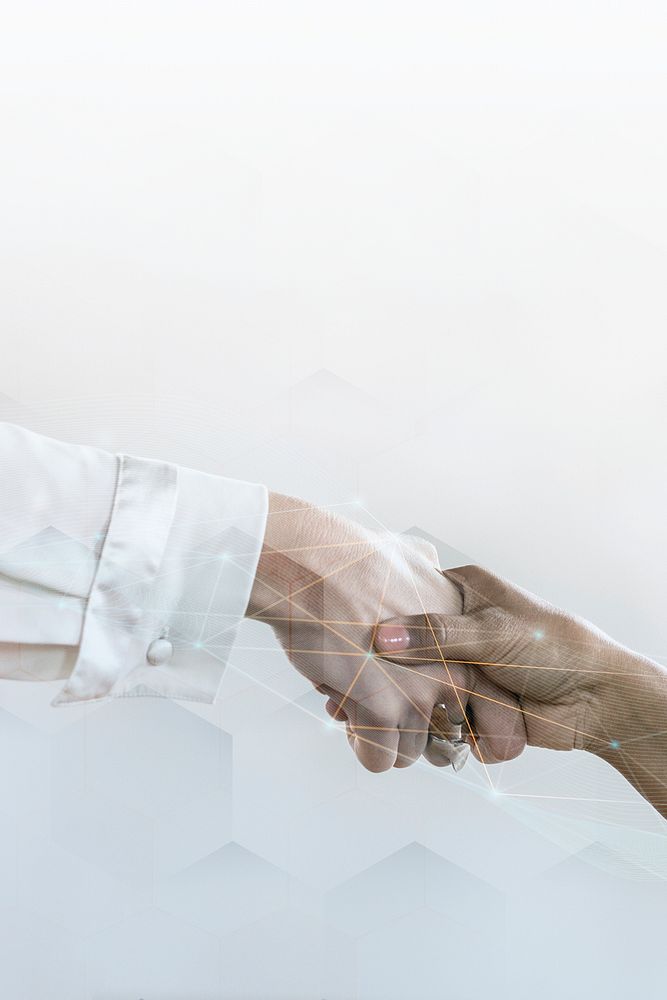 Corporate business handshake between partners