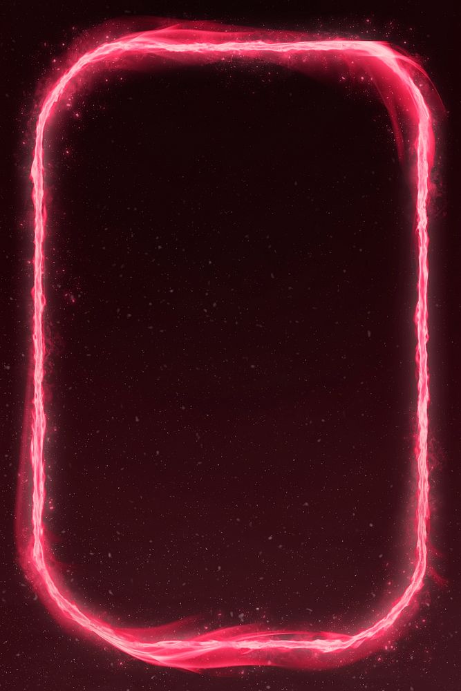 Pink rectangle fire frame with black background