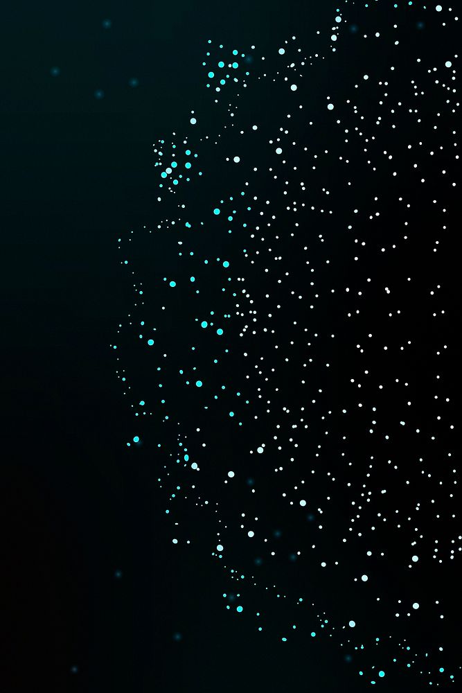 Particle data dots futuristic technology background