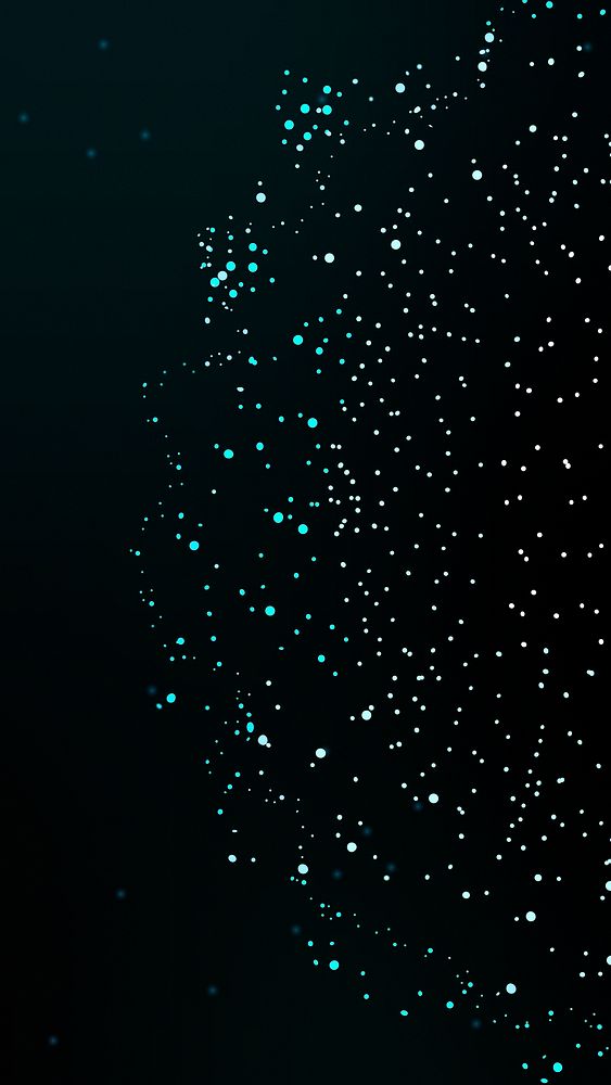 Technology particle dots mobile wallpaper psd black digital corporate