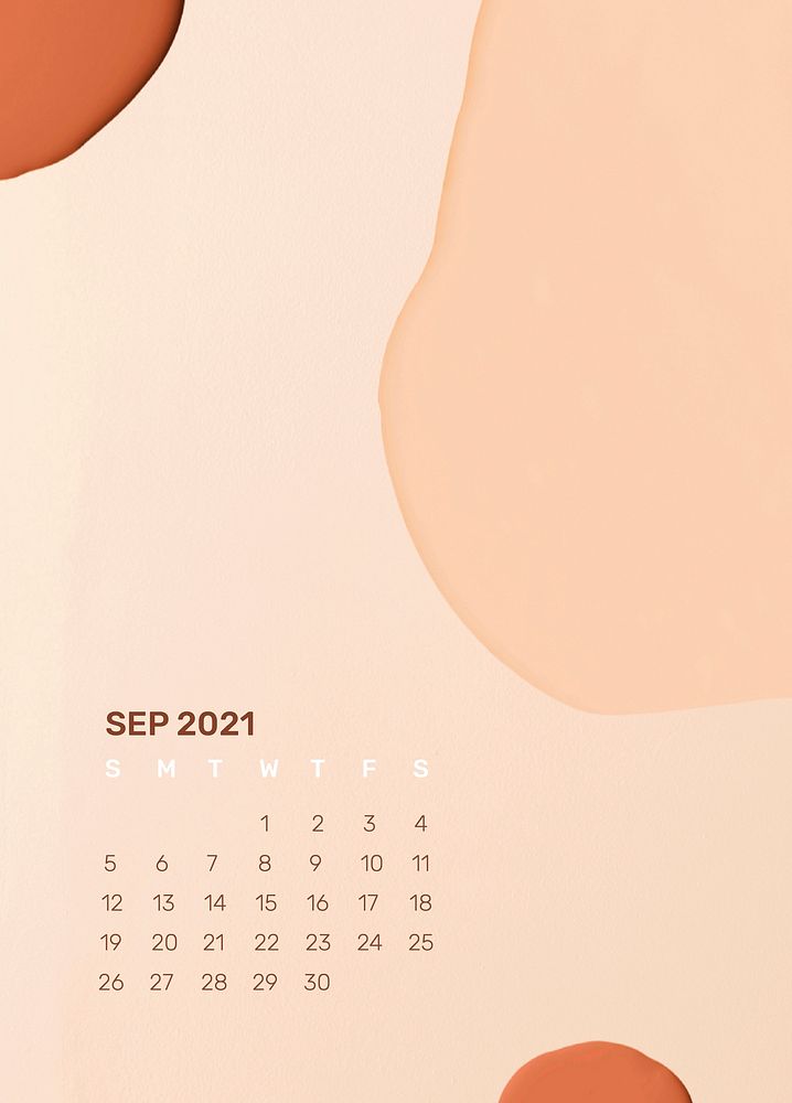 2021 calendar September printable template vector abstract background