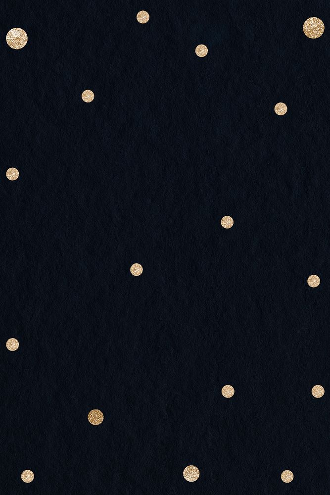 Gold dots black background vector
