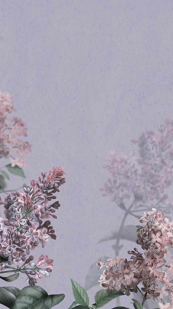 Mobile lockscreen with lilac background