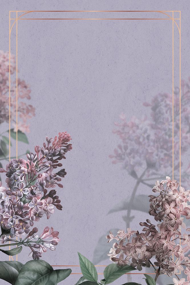 Lilac border frame psd on purple background