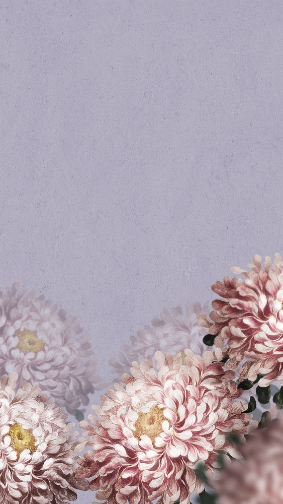 Mobile lockscreen with aster background
