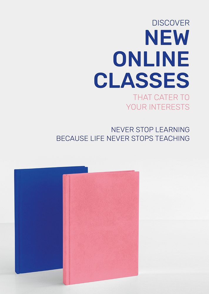 New online classes template psd future technology