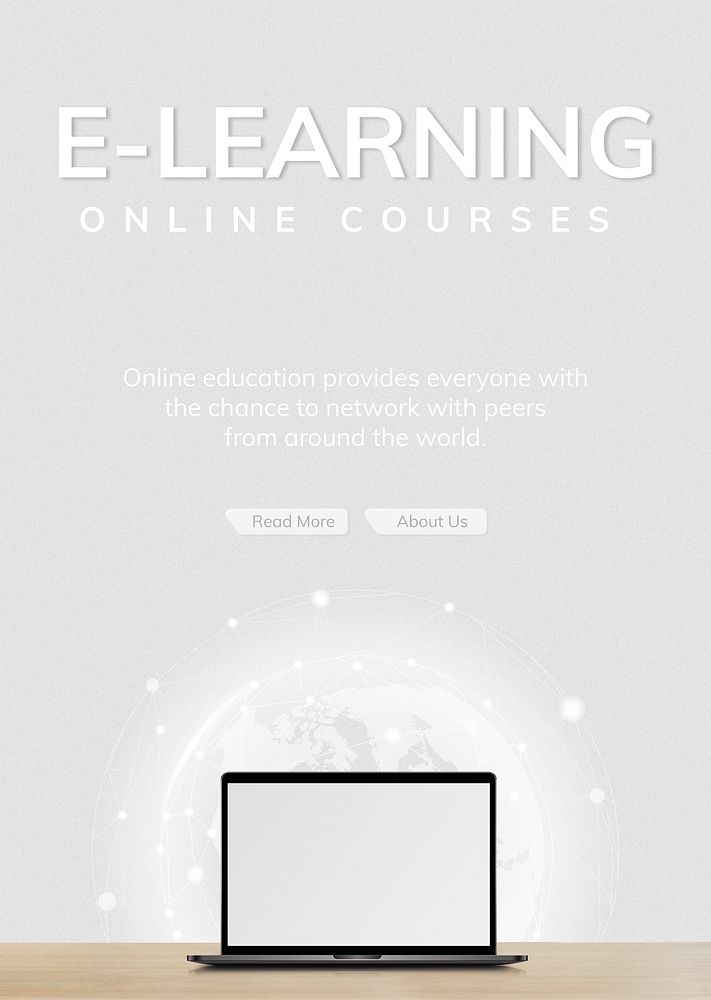Online courses template psd future technology