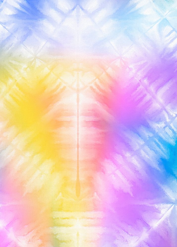 Tie dye background with rainbow watercolor paint