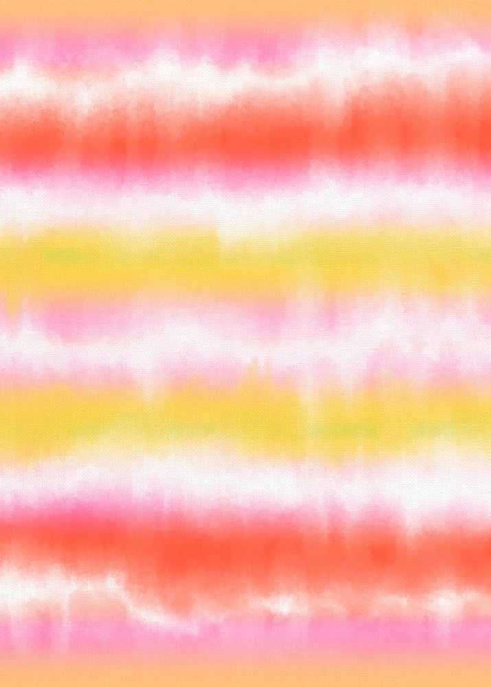Tie dye background with red and yellow stripe pattern