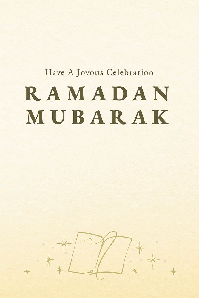 Ramadan greeting with tome illustration for social media post