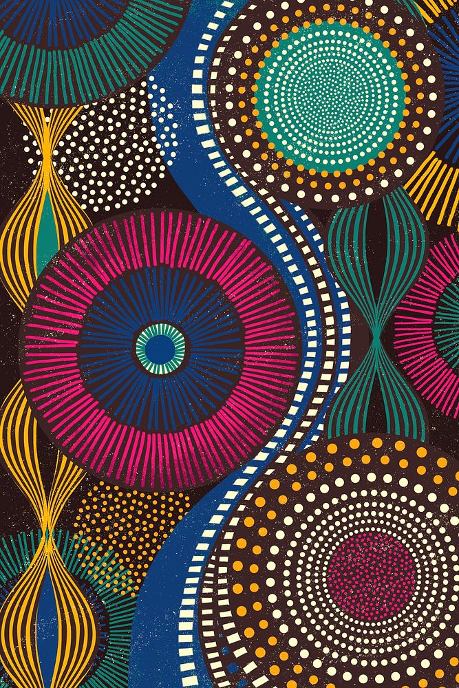 African tribal pattern background psd