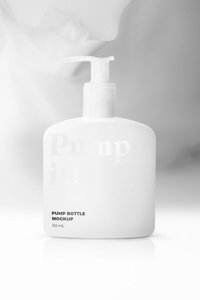 Pump bottle mockup psd for shower cream and lotion 