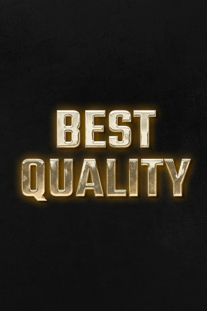 Best quality typography in 3d golden font