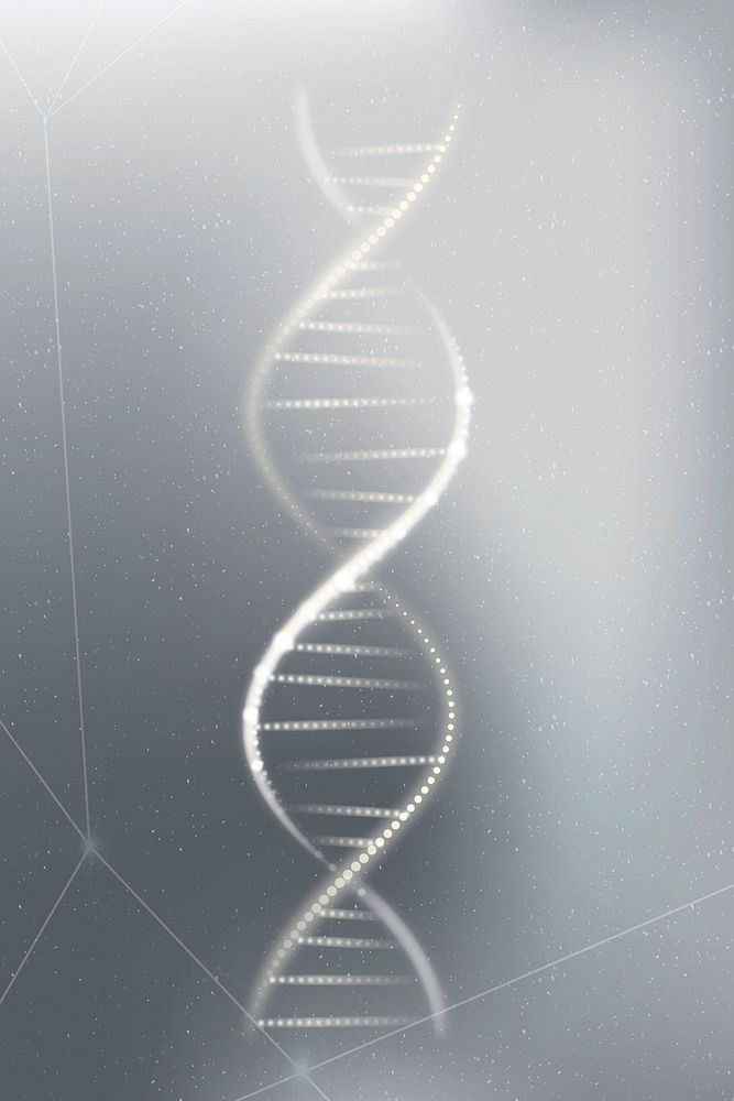 DNA genetic biotechnology science psd gray neon graphic