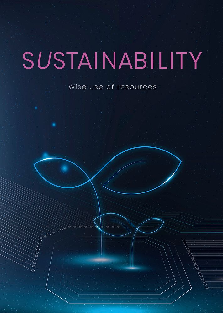 Sustainability environment poster template psd