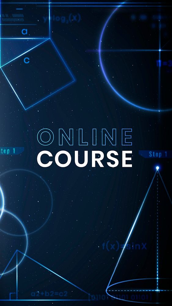 Online course education template vector technology social media story