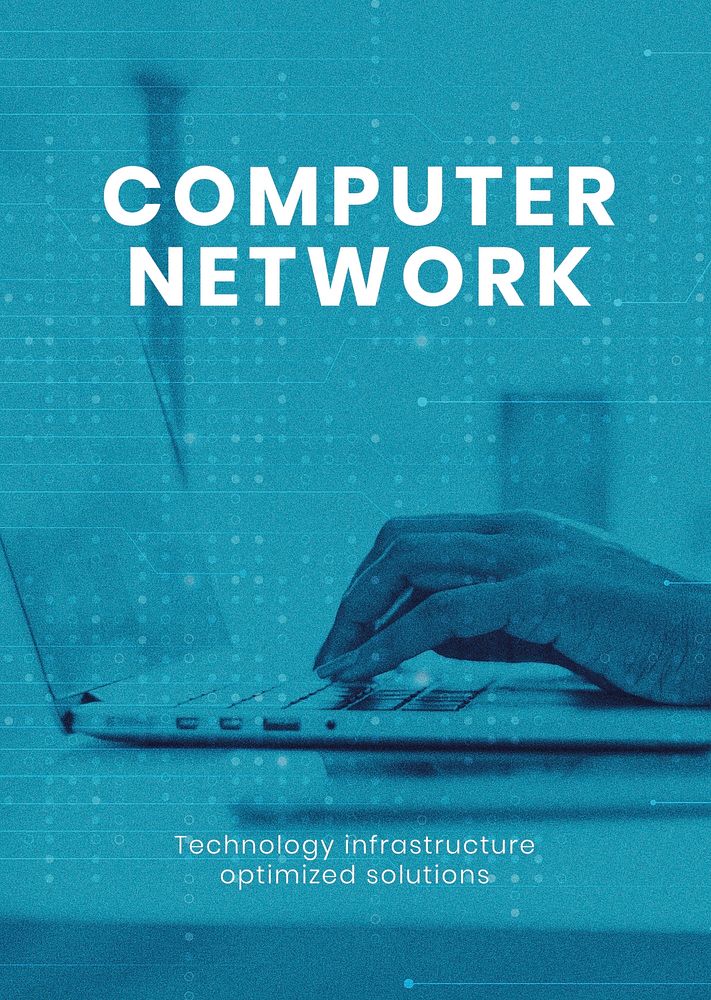 Computer network technology template psd business poster