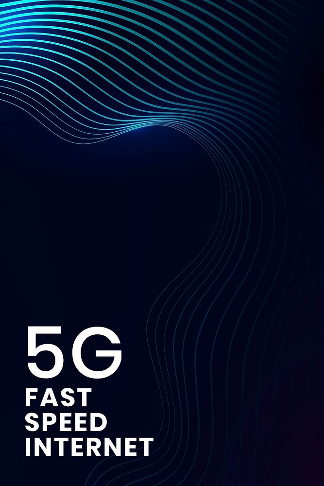 5G fast speed internet text on futuristic technology background