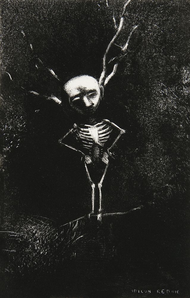 In the Maze of Branches the Pale Figure Appeared (1887) by Odilon Redon. Original from the Yale University Art Gallery.…