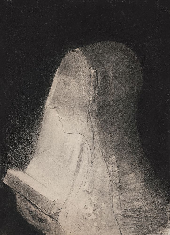 The Book of Light (1893) by Odilon Redon. Original from the National Gallery of Art. Digitally enhanced by rawpixel.