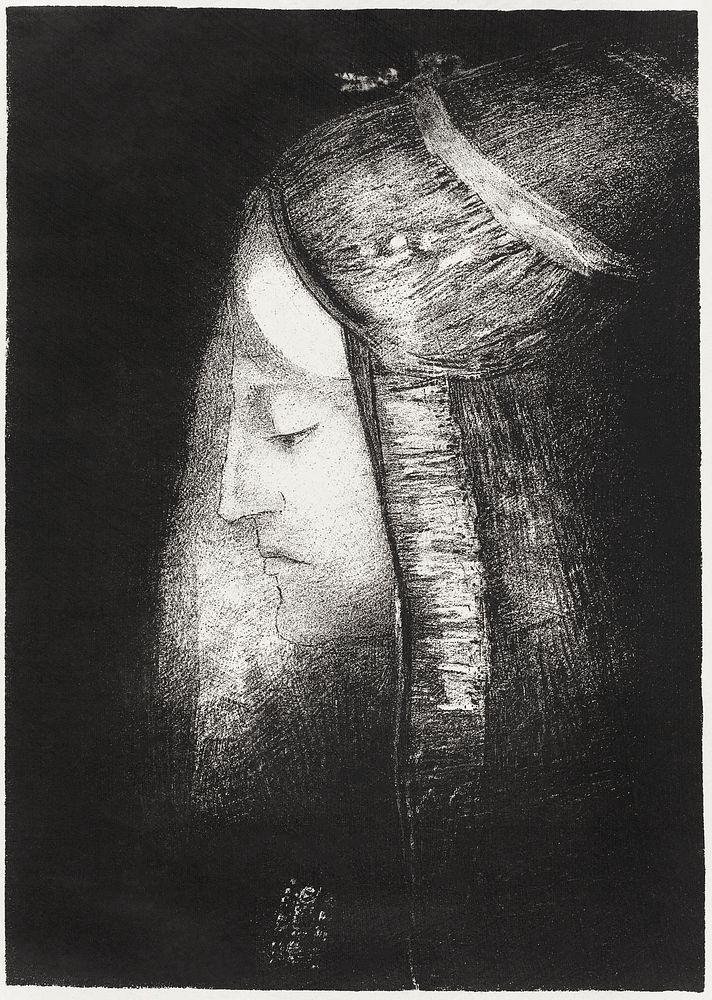 Profile of Light (1886) by Odilon Redon. Original from the National Gallery of Art. Digitally enhanced by rawpixel.