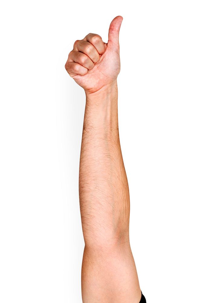 Hand gesture isolate on white background